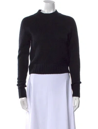 Pre-owned Vince Cashmere Mock Neck Sweater In Blue