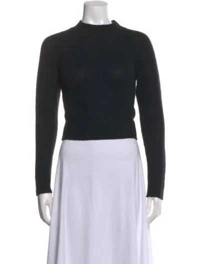 Pre-owned Vince Cashmere Mock Neck Sweater In Blue