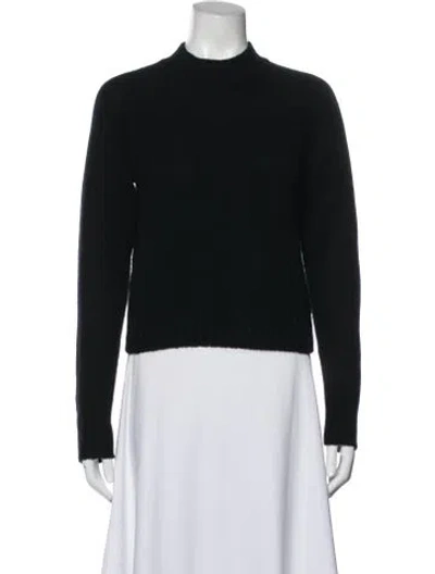 Pre-owned Vince Cashmere Mock Neck Sweater In Blue