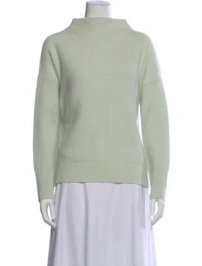 Pre-owned Vince Cashmere Mock Neck Sweater In Blue