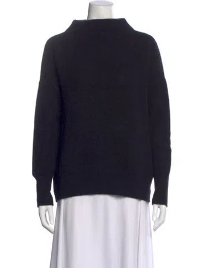Pre-owned Vince Cashmere Mock Neck Sweater In Blue