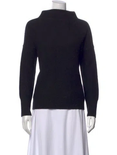 Pre-owned Vince Cashmere Mock Neck Sweater In Blue