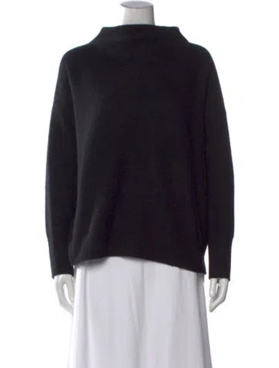 Pre-owned Vince Cashmere Mock Neck Sweater In Blue