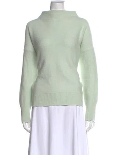 Pre-owned Vince Cashmere Mock Neck Sweater In Blue