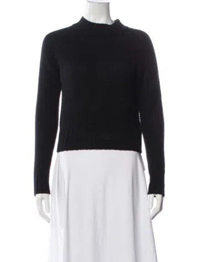 Pre-owned Vince Cashmere Mock Neck Sweater In Blue