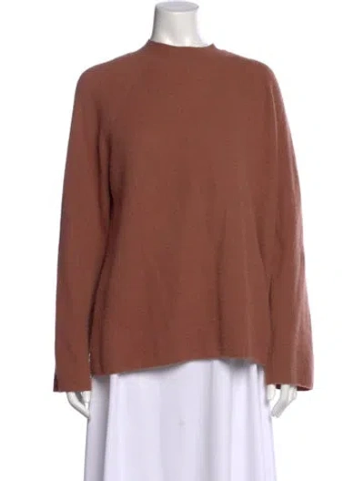 Pre-owned Vince Cashmere Mock Neck Sweater In Brown