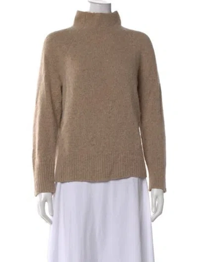 Pre-owned Vince Cashmere Mock Neck Sweater In Brown