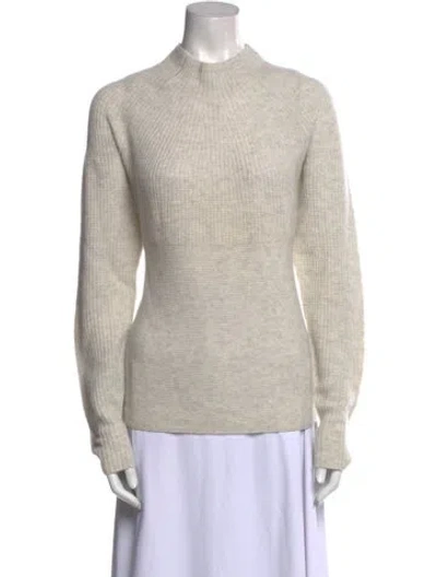 Pre-owned Vince Cashmere Mock Neck Sweater In Gray