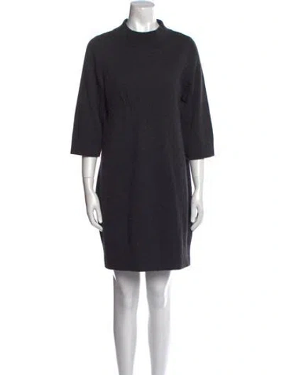 Pre-owned Vince Cashmere Mock Neck Sweater In Gray