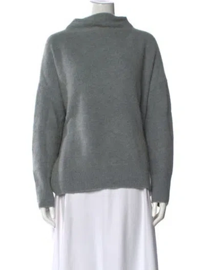 Pre-owned Vince Cashmere Mock Neck Sweater In Gray
