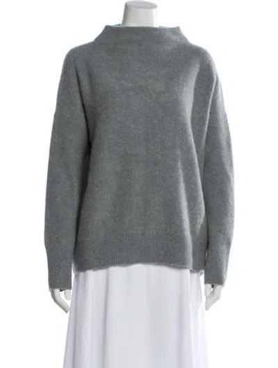 Pre-owned Vince Cashmere Mock Neck Sweater In Gray