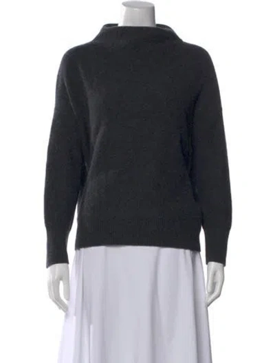 Pre-owned Vince Cashmere Mock Neck Sweater In Gray