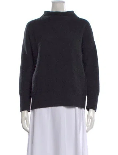 Pre-owned Vince Cashmere Mock Neck Sweater In Gray