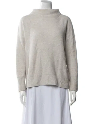 Pre-owned Vince Cashmere Mock Neck Sweater In Gray