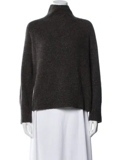 Pre-owned Vince Cashmere Mock Neck Sweater In Gray