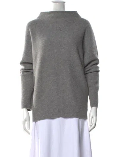 Pre-owned Vince Cashmere Mock Neck Sweater In Gray