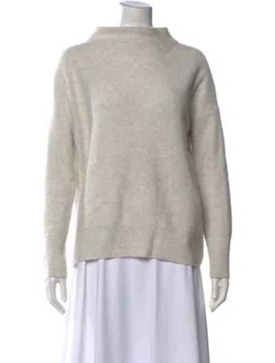 Pre-owned Vince Cashmere Mock Neck Sweater In Gray