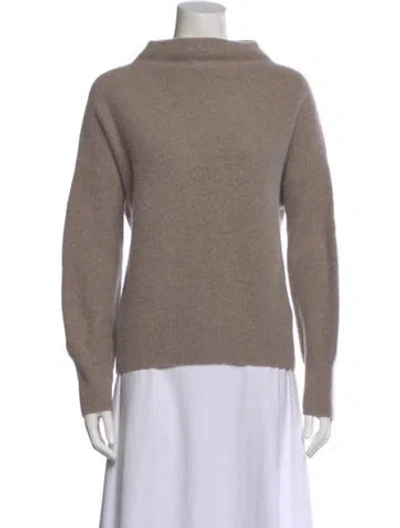 Pre-owned Vince Cashmere Mock Neck Sweater In Neutral