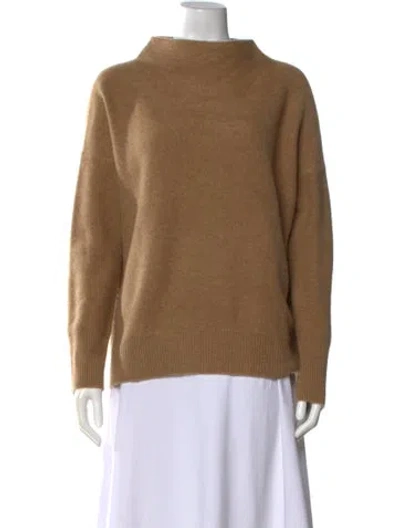 Pre-owned Vince Cashmere Mock Neck Sweater In Neutral