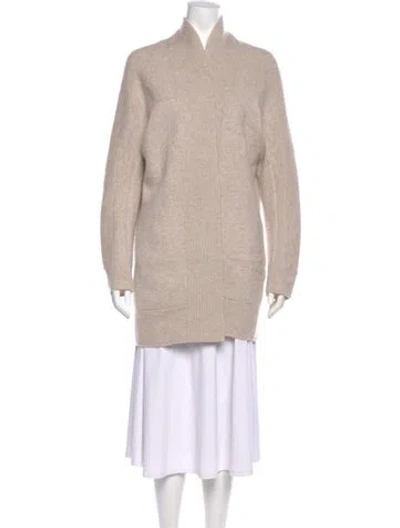 Pre-owned Vince Cashmere Mock Neck Sweater In Neutral