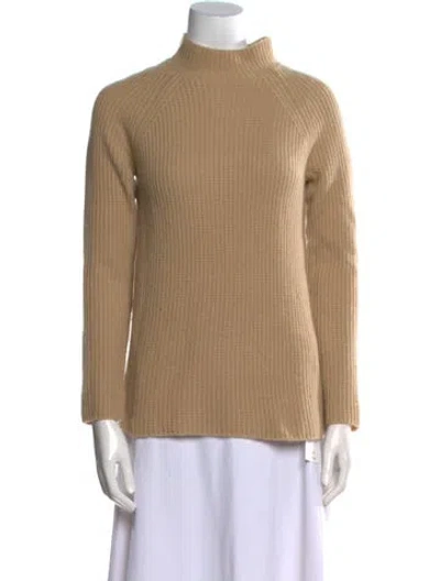 Pre-owned Vince Cashmere Mock Neck Sweater In Neutral