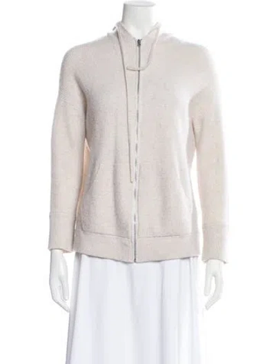 Pre-owned Vince Cashmere Mock Neck Sweater In Neutral