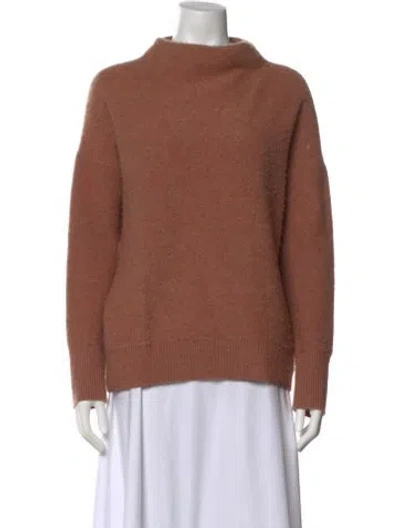 Pre-owned Vince Cashmere Mock Neck Sweater In Neutral
