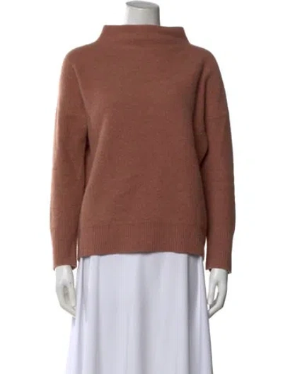 Pre-owned Vince Cashmere Mock Neck Sweater In Neutral