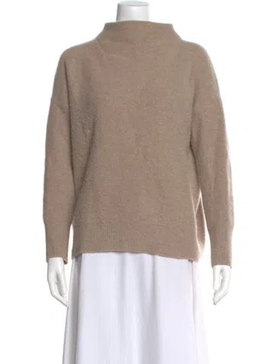 Pre-owned Vince Cashmere Mock Neck Sweater In Neutral