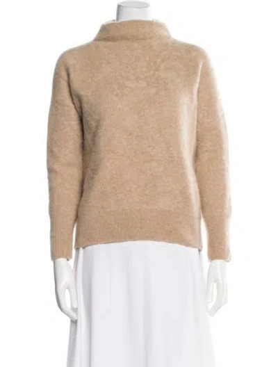 Pre-owned Vince Cashmere Mock Neck Sweater In Neutral
