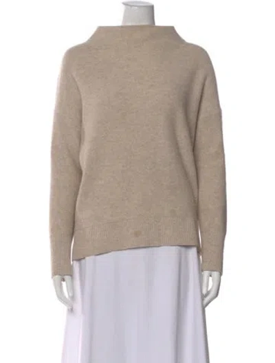 Pre-owned Vince Cashmere Mock Neck Sweater In Neutral