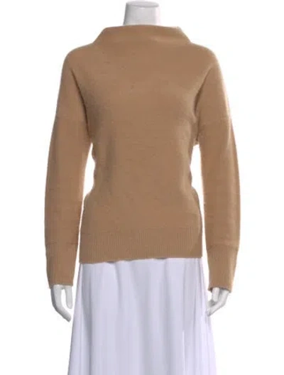 Pre-owned Vince Cashmere Mock Neck Sweater In Neutral