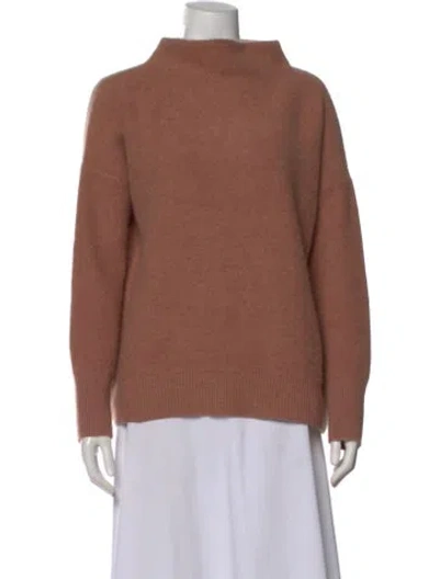 Pre-owned Vince Cashmere Mock Neck Sweater In Neutral