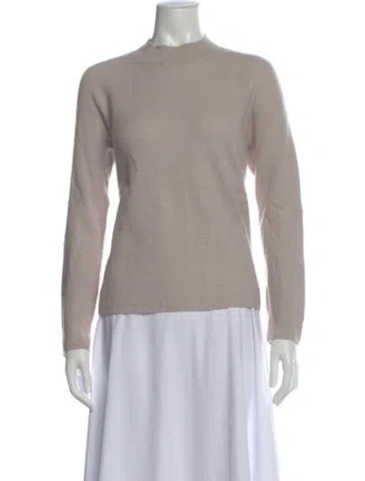 Pre-owned Vince Cashmere Mock Neck Sweater In Neutral