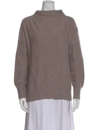 Pre-owned Vince Cashmere Mock Neck Sweater In Neutral