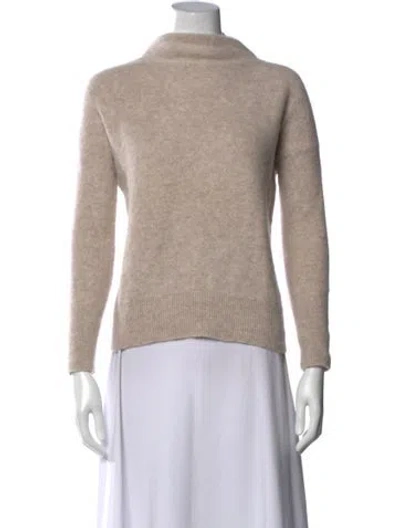 Pre-owned Vince Cashmere Mock Neck Sweater In Neutral