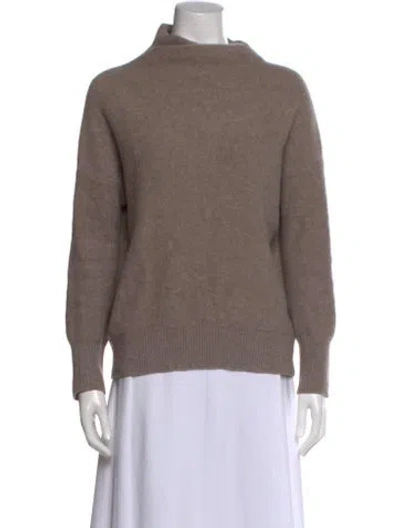 Pre-owned Vince Cashmere Mock Neck Sweater In Neutral