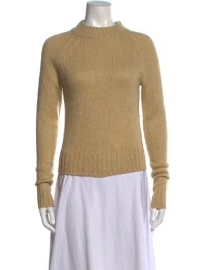 Pre-owned Vince Cashmere Mock Neck Sweater In Neutral