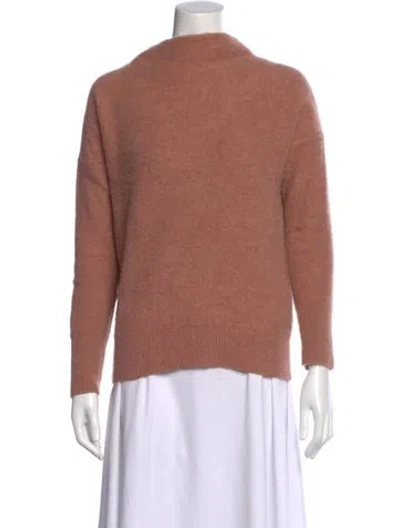 Pre-owned Vince Cashmere Mock Neck Sweater In Neutral