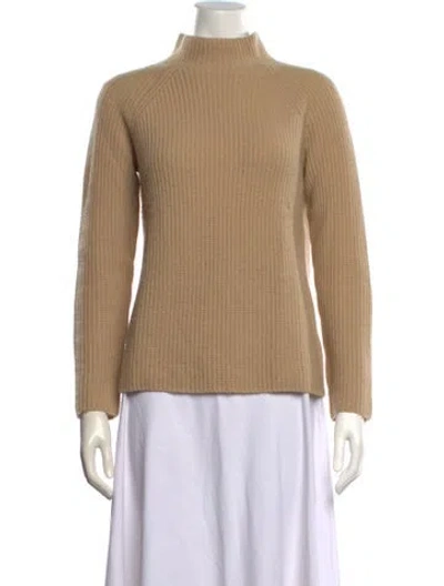 Pre-owned Vince Cashmere Mock Neck Sweater In Neutral