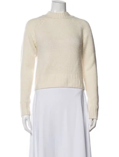 Pre-owned Vince Cashmere Mock Neck Sweater In Neutral