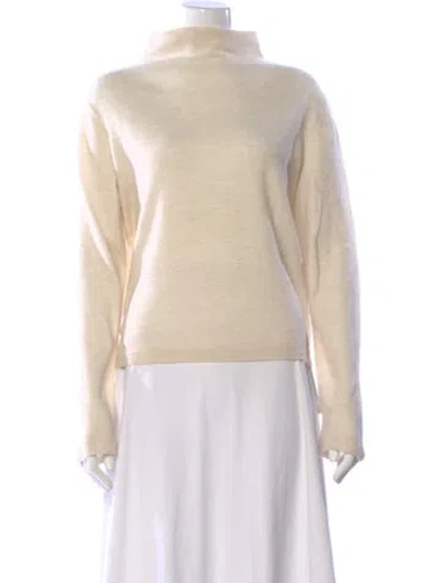 Pre-owned Vince Cashmere Mock Neck Sweater In Neutrals