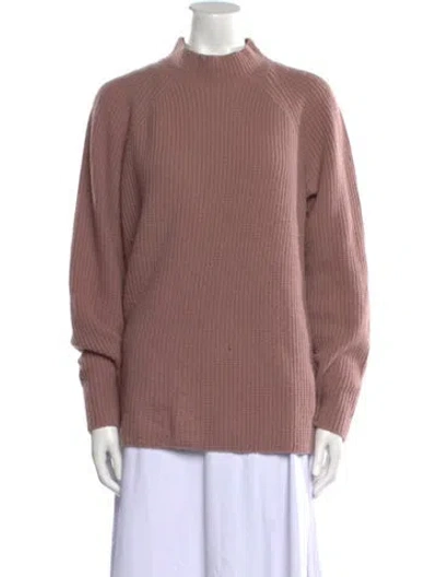 Pre-owned Vince Cashmere Mock Neck Sweater In Pink