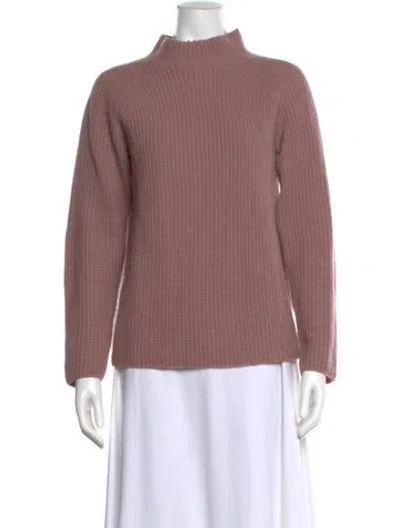 Pre-owned Vince Cashmere Mock Neck Sweater In Pink