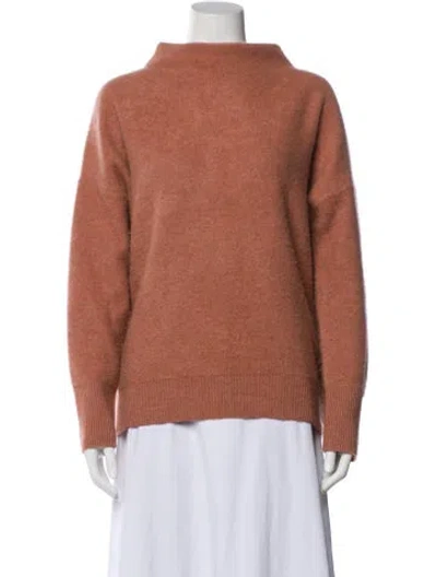 Pre-owned Vince Cashmere Mock Neck Sweater In Pink