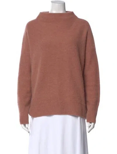Pre-owned Vince Cashmere Mock Neck Sweater In Pink