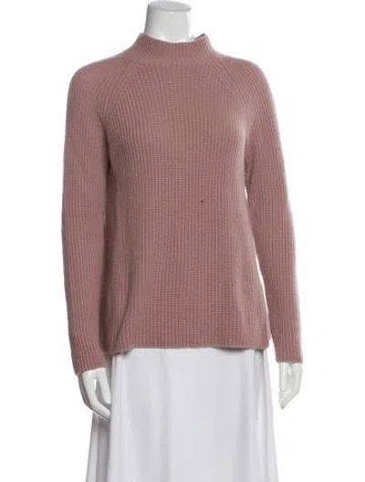Pre-owned Vince Cashmere Mock Neck Sweater In Pink