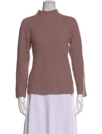 Pre-owned Vince Cashmere Mock Neck Sweater In Pink