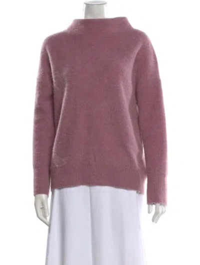 Pre-owned Vince Cashmere Mock Neck Sweater In Pink