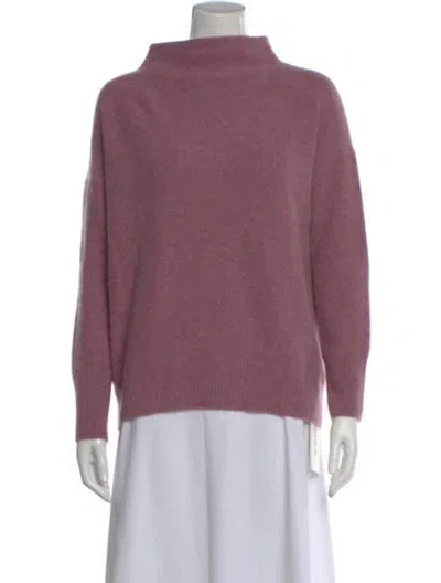 Pre-owned Vince Cashmere Mock Neck Sweater In Pink